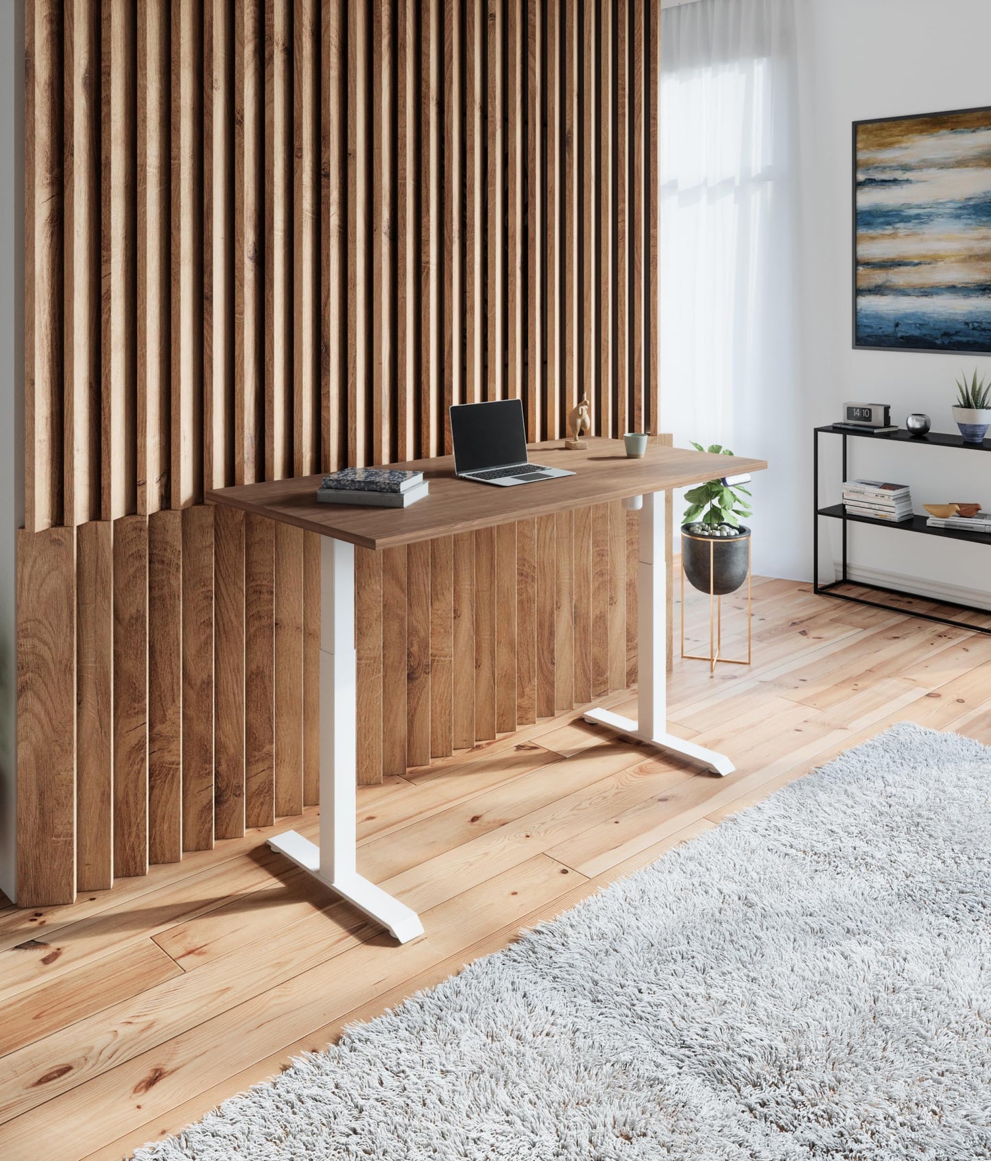 Desktronic Tischplatte 160x80 cm Schreibtischplatte – Perfekt für höhenverstellbare Schreibtische, Esstische und mehr – Made in Europe – 25 mm stabile Tischplatte langlebig (Nussbaum)