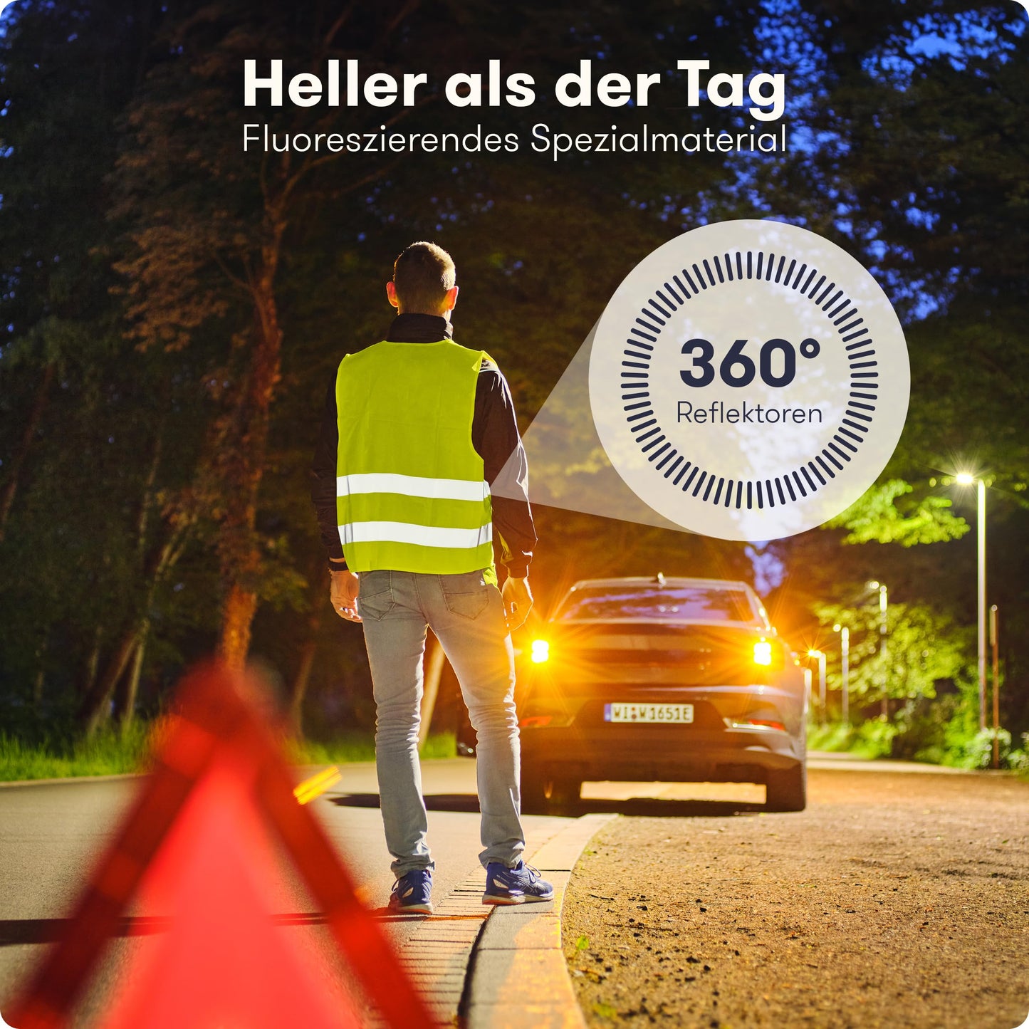 PURAHELP Warnwesten Auto 4er Set Europaweit gültig nach EN ISO 20471 - Reflektierende Warnweste Auto - Sicherheitsweste Auto Warnweste Gelb - Warnschutzweste - Sicherheitswesten für Erwachsene