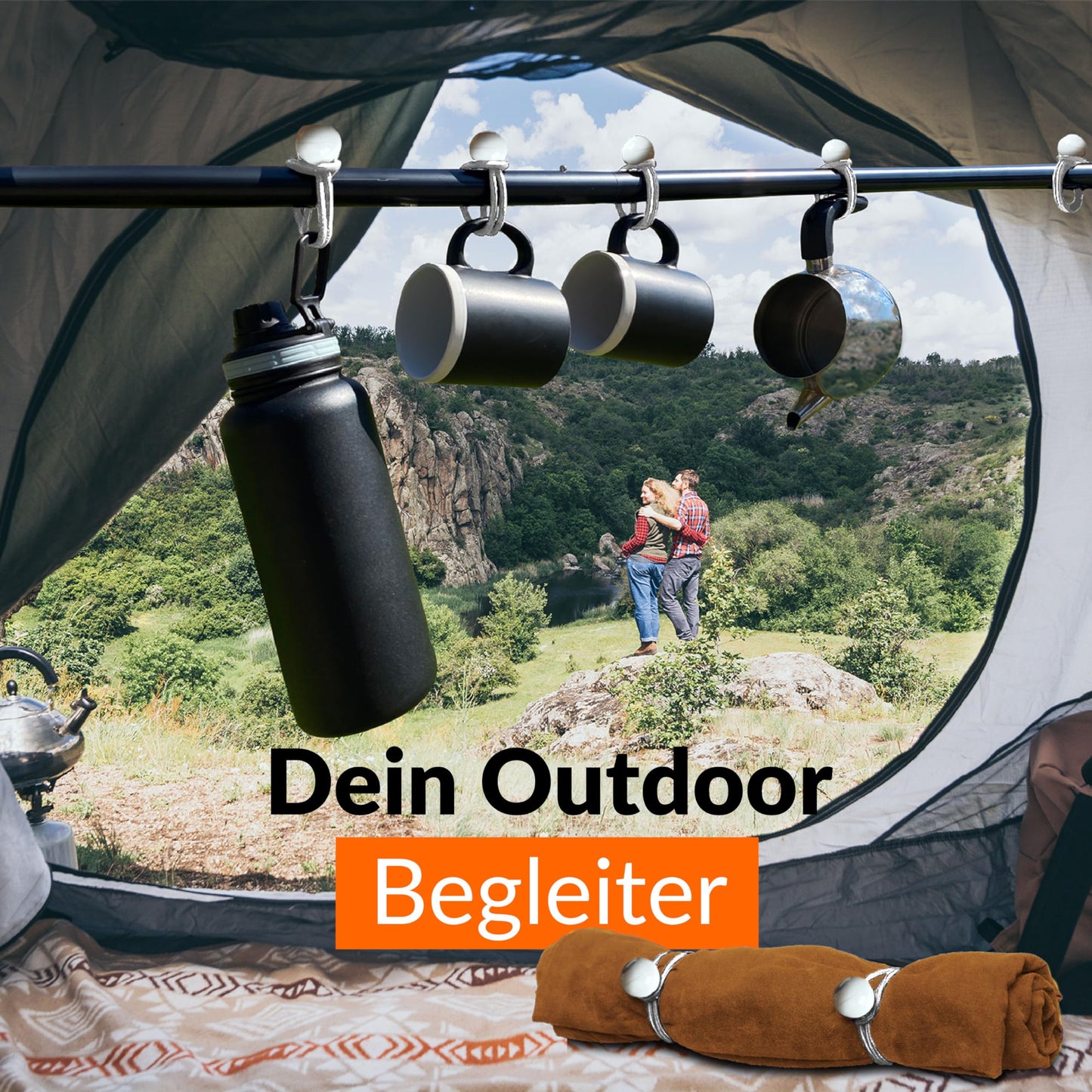 25 Spanngummis mit Kugel in Weiß | Expander Befestigung für Planen, Banner, Anhänger, Zelt, Trampolin usw. | Gummi-Spanner Universal