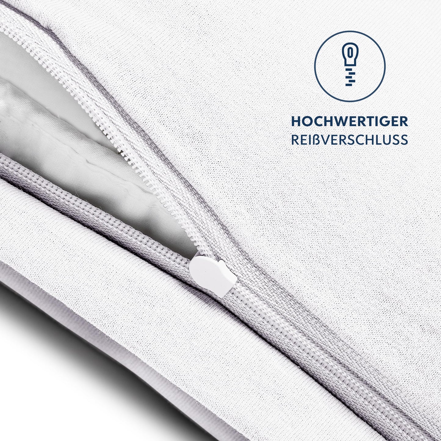 Dreamzie Kissenbezug 40x70 (Set mit 2) - 100% Jersey Baumwolle 150 g/qm Kissenbezüge -Weiß - Für Kissen 40x70 cm - Kissenhülle - Kissenbezug - Resistent und Hypoallergen