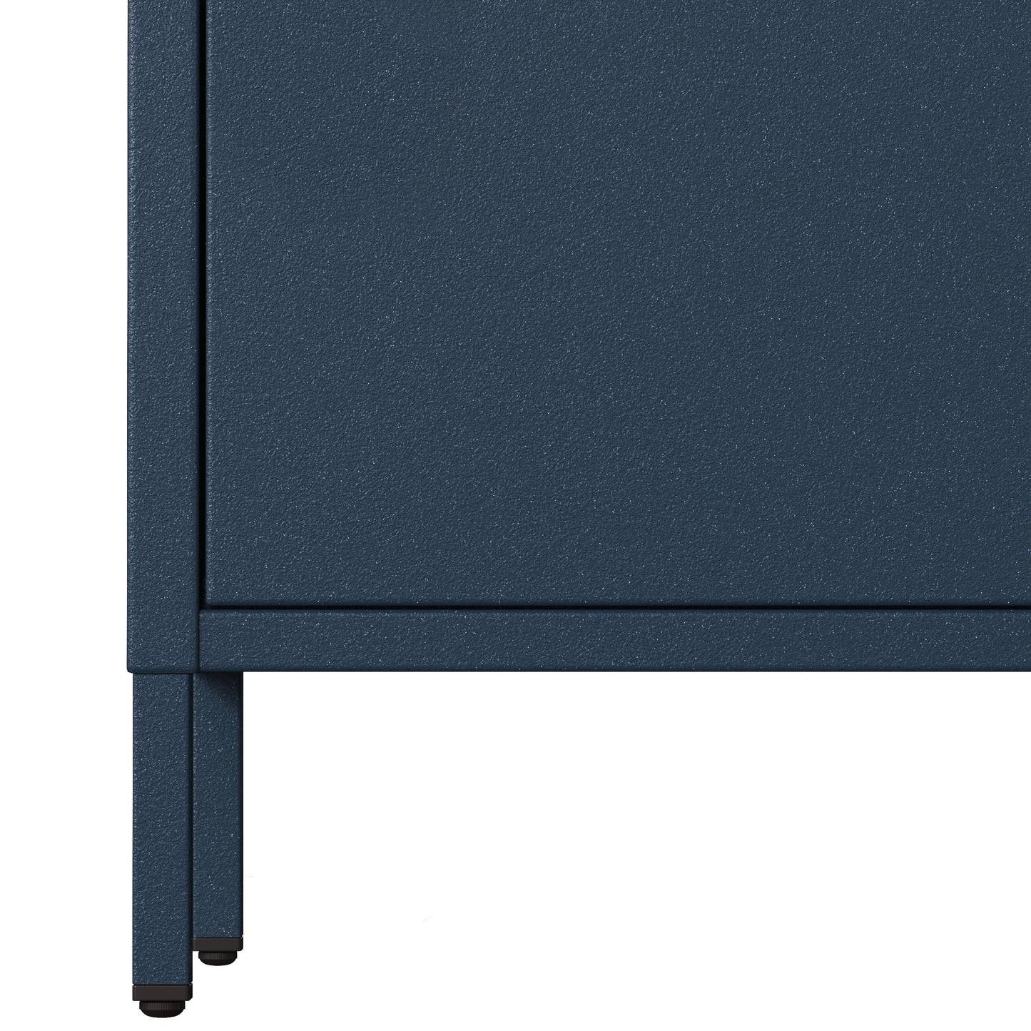 Jan Nowak Sideboard aus Metall, Kommode Glitzernd mit Doppeltür - VITO | Magnetverschluss, Verstellbare Einlegeböden | Highboard Wohnzimmer, Flur, Industriedesign | 80 x 101,5 x 40 cm | Dunkelblau