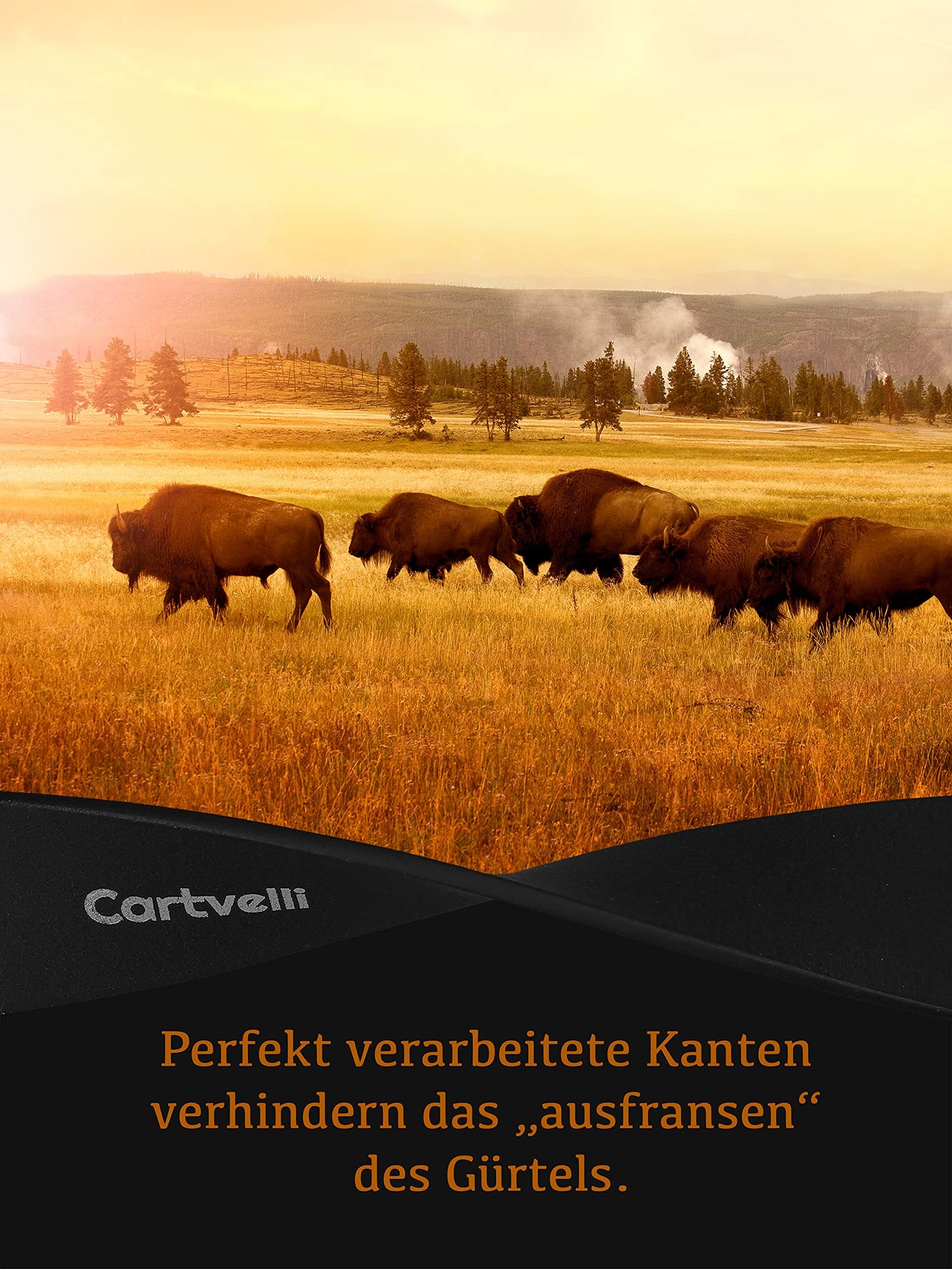 Cartvelli Herren Ledergürtel Schwarz 120cm Made in Germany - 40mm Echt-Leder Gürtel Schnalle Silber Herrengürtel Vollleder Jeansgürtel BS19s-120