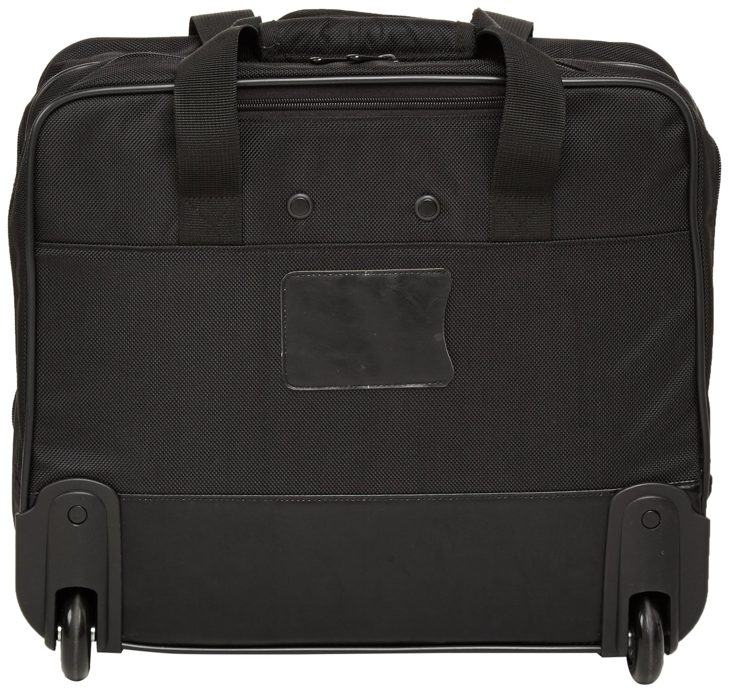 Amazon Basics - Laptop-Trolley, mit schnell laufenden Rollen und leicht zugänglicher Vordertasche - geeignet für Laptops bis 15,6 Zoll (39,6 cm), Schwarz