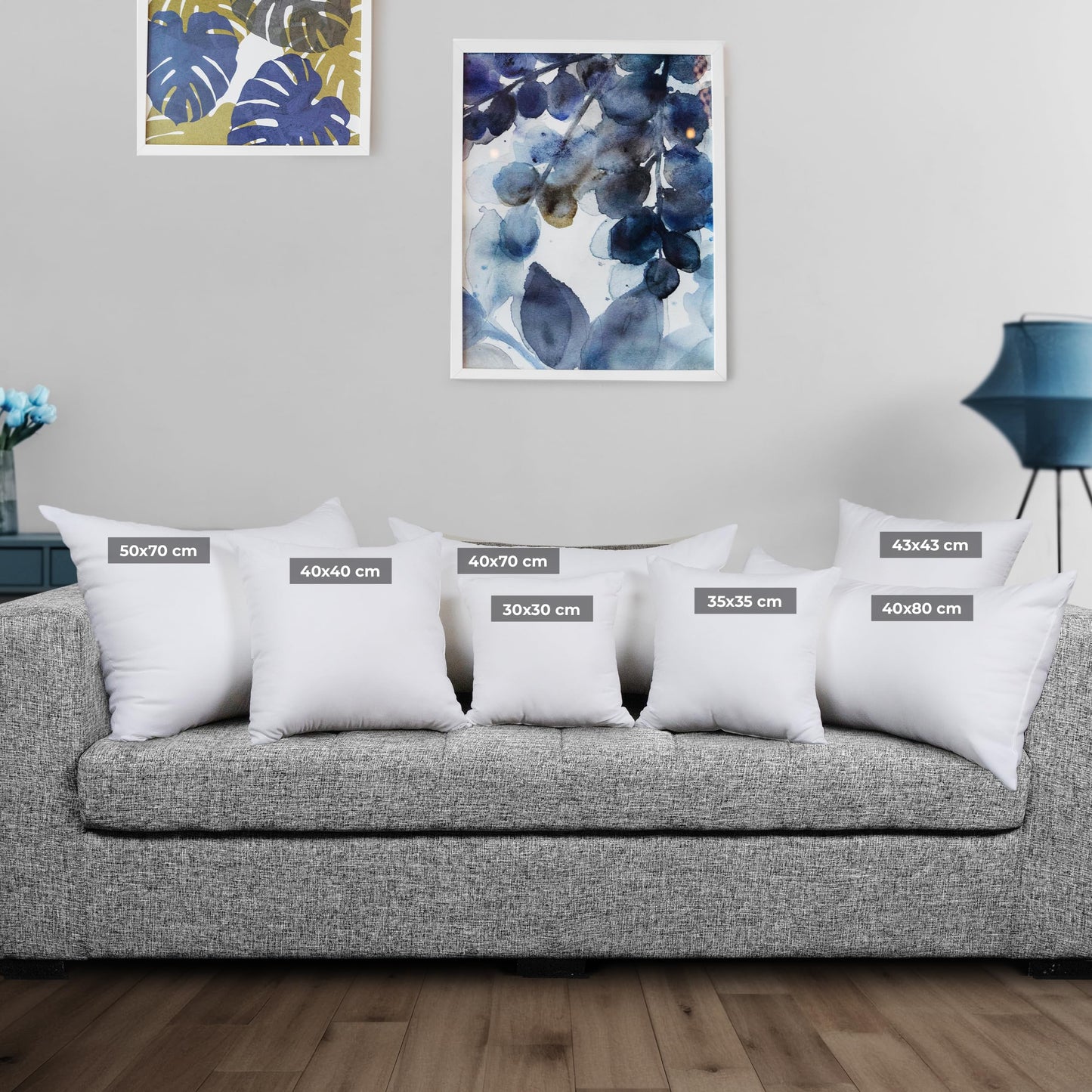 Utopia Bedding 2er Set Kissenfüllung 40 x 40 cm, Innenkissen Füllkissen Kopfkissen Sofakissen (Weiß)