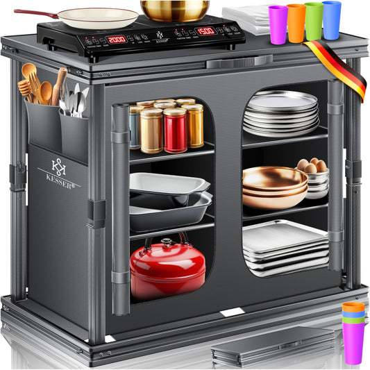 KESSER faltbare Campingküche mit Aluminiumgestell