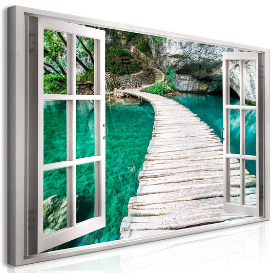 murando Wandbild Mega XXXL FensterblickEinteiliger XXL-Format Kunstdruck zur Selbstmontage Leinwandbilder moderne Bilder DIY Wanddekoration Wohnung Deko Landschaft c-C-0374-ak-e
