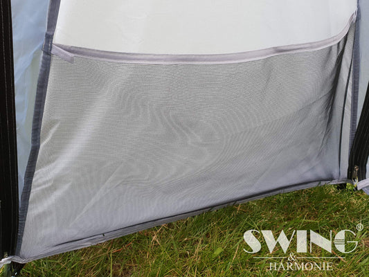 XXL LED Event Pavillon 4,5 x 4,5m DomeShelter Garten Pavillion inkl. Solarmodul Pavilion Designer Gartenzelt Camping Pavilon Partyzelt mit Beleuchtung (450cm - anthrazit)