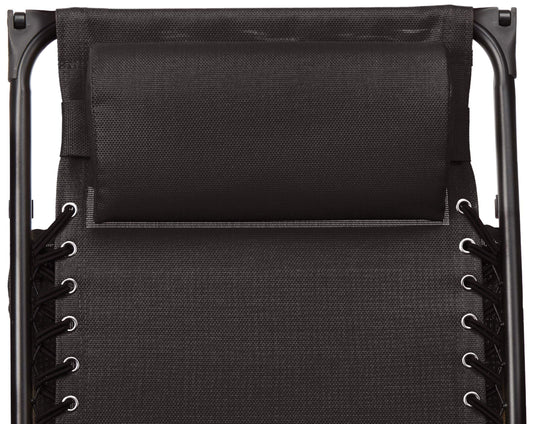 Amazon Basics - Faltbarer Schaukelstuhl mit Sonnenschutz - 98 x 95 x 66 cm, Schwarz