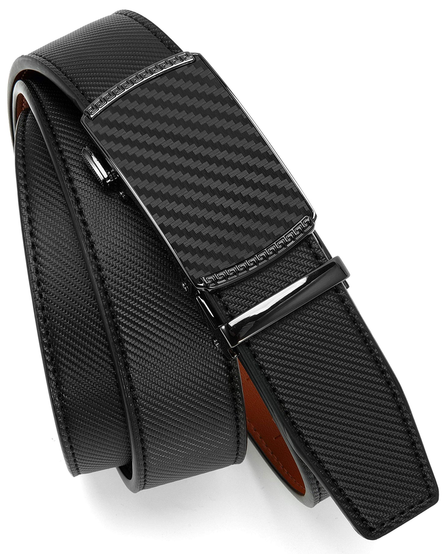 CHAOREN Gürtel Herren, Automatik Ledergürtel Herren Ratsche für Herren Business Anzug, 35mm Gürtel ohne Löcher, Größe Angepasst