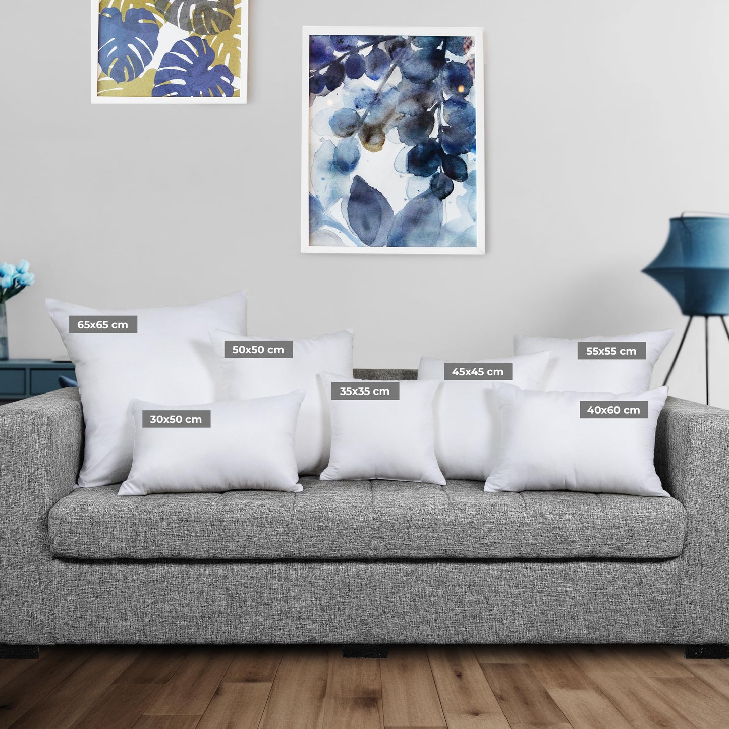 Utopia Bedding 2er Set Kissenfüllung 45 x 45 cm, Innenkissen Füllkissen Kopfkissen Sofakissen (Weiß)