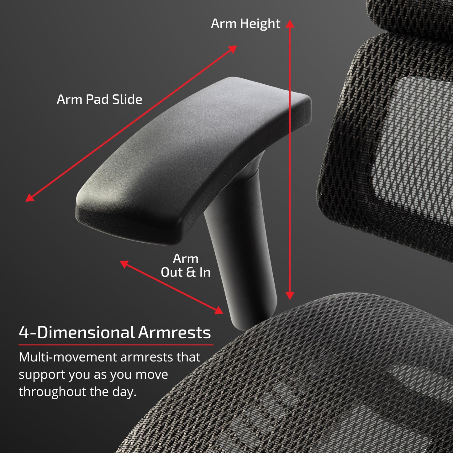 X-Chair X1 High End Arbeitsstuhl, schwarzes Flex-Mesh mit Kopfstütze – ergonomischer Bürositz/dynamische variable Lendenwirbelstütze/hochverstellbar/entspannte Liege/Perfekt für Büro oder Zuhause