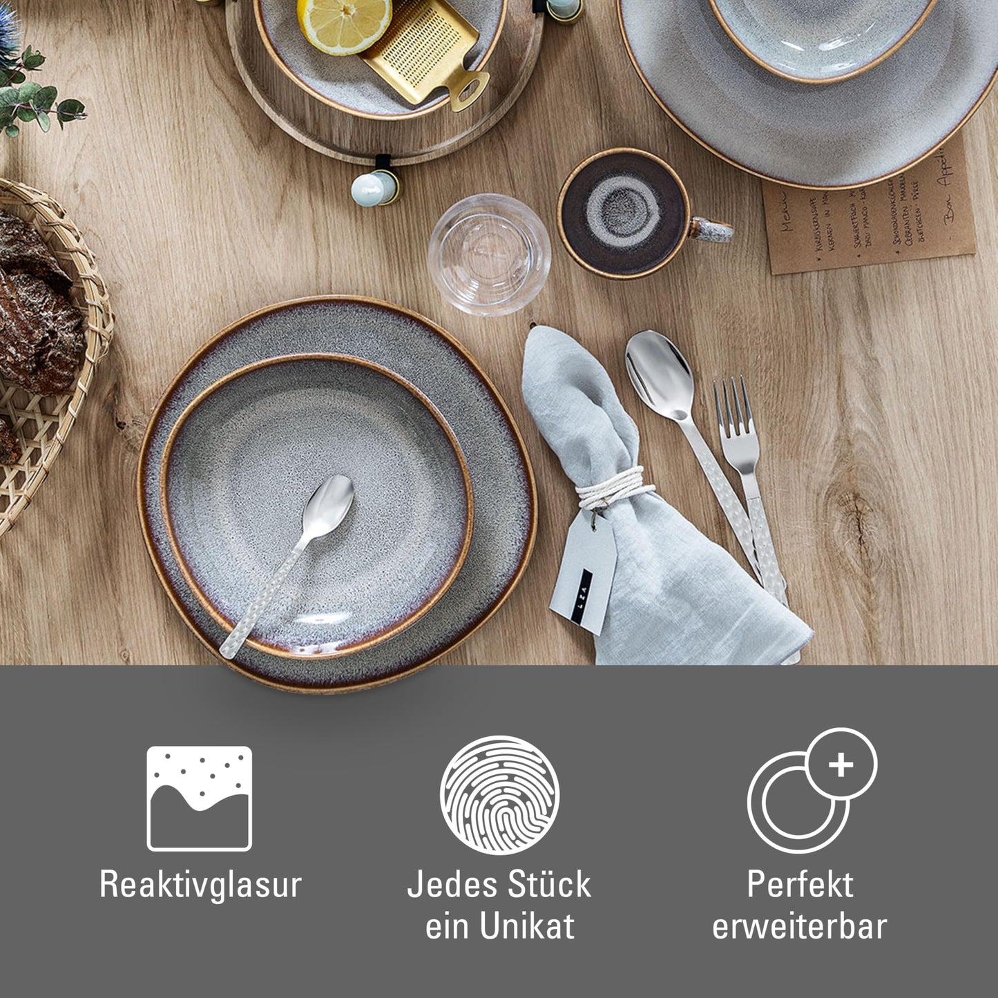 like. by Villeroy & Boch Lave beige Frühstücksset 6tlg