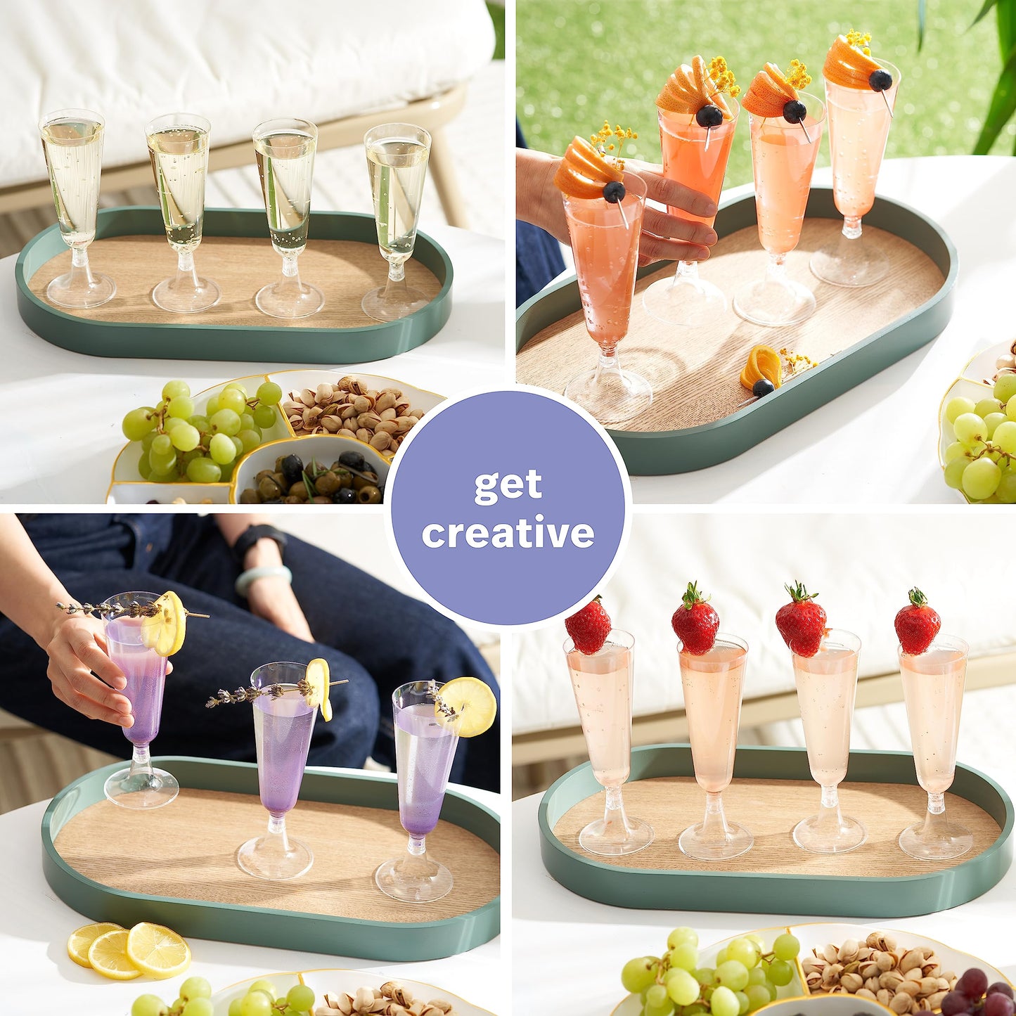MATANA 48 Premium Sektgläser aus Kunststoff, 150ml – Mehrweg & Stabil – Elegante Sektgläser Plastik, Cocktailgläser, Champagnergläser für Hochzeiten, Geburtstage, Partys