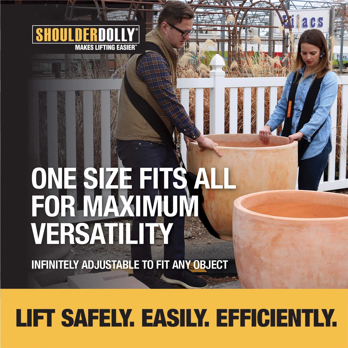 SHOULDER DOLLY 2 Personen Tragegurt, Transportgurt, Hebegurt zum Ergonomischen und Eifachen Heben Von Gegenstände bis zu 370 kg und 3,65 m Länge Möbel, Haushaltsgeräte und vieles meh LD1000