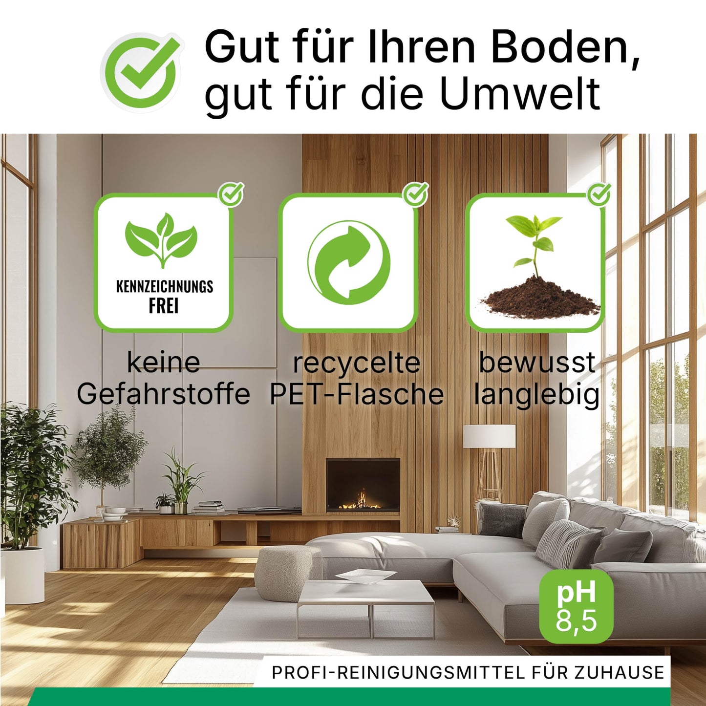 BiOHY Reinigungsmittel für Saugwischer mit Orangenduft (1l Flasche) | 1:200 Konzentrat für alle Nass-Trockensauger | ideal für Fliesen, PVC, Parkett, Laminat & Teppich | streifenfreier Glanz