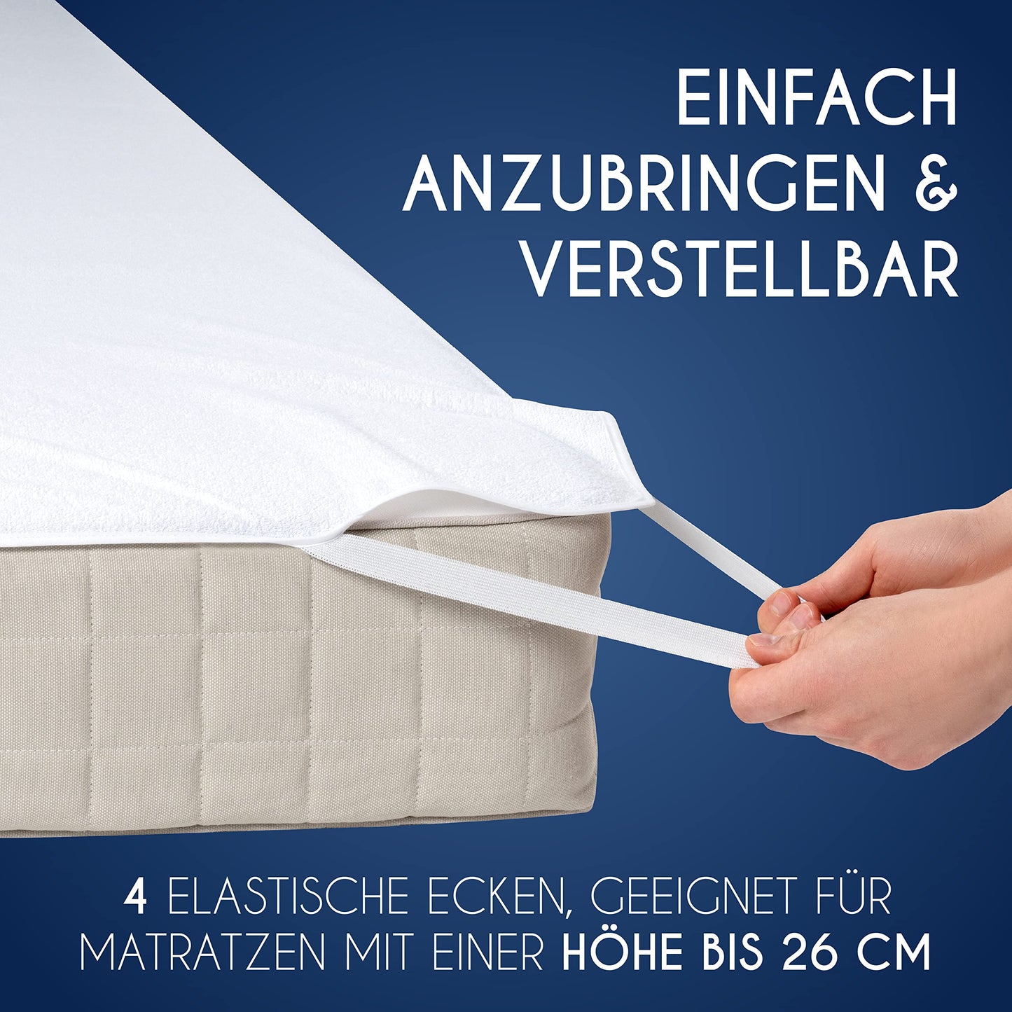 Dreamzie Matratzenschoner 140x200cm Wasserdicht Made in EU und Oeko-TEX Zertifiziert Atmungsaktive Matratzenauflage