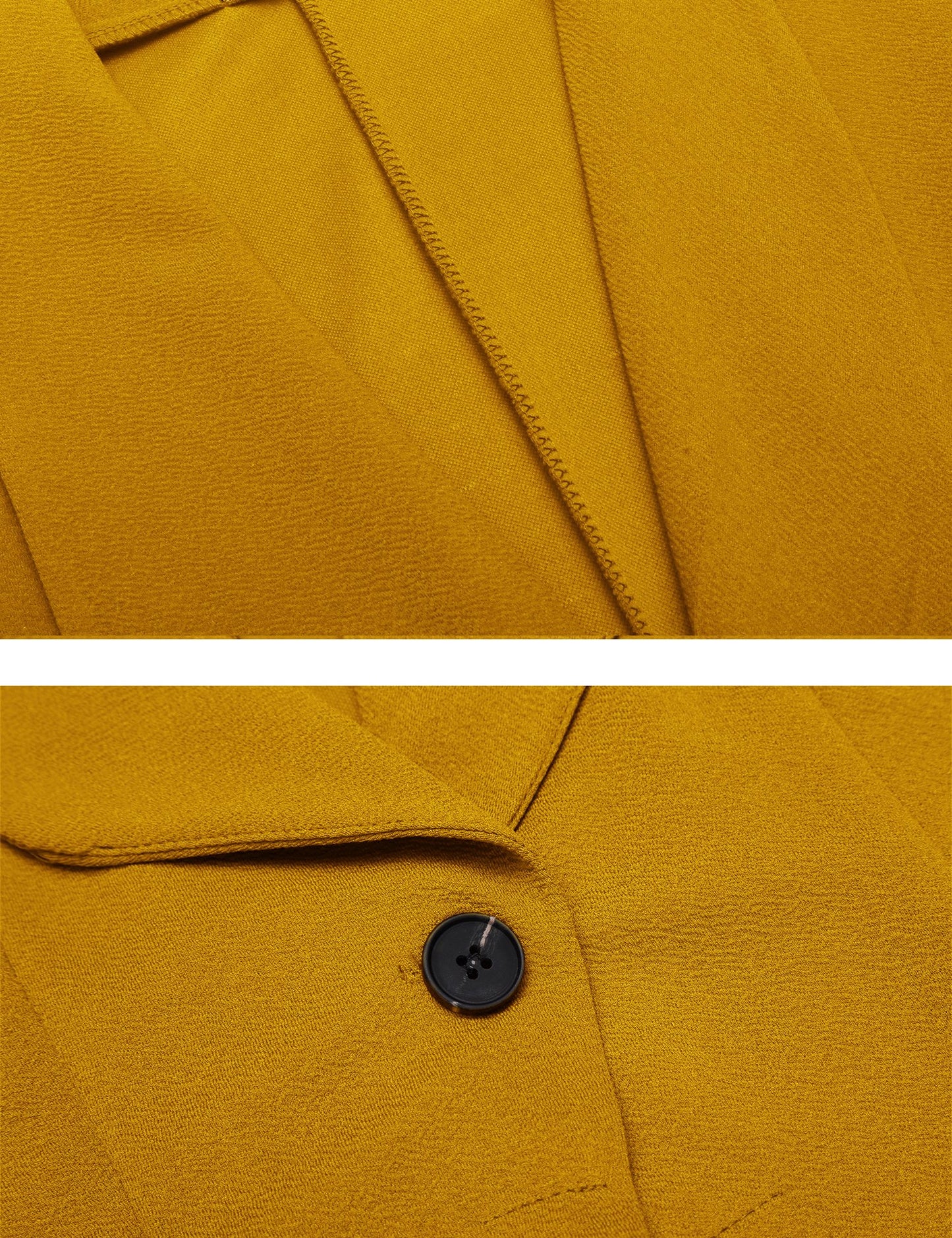 UNibelle Damen Blazer 3/4 Arm Lang Jacken V-Ausschnitt Stretch Elegant Bolero Jacke Tailliert Damenblazer Ockergelb XL