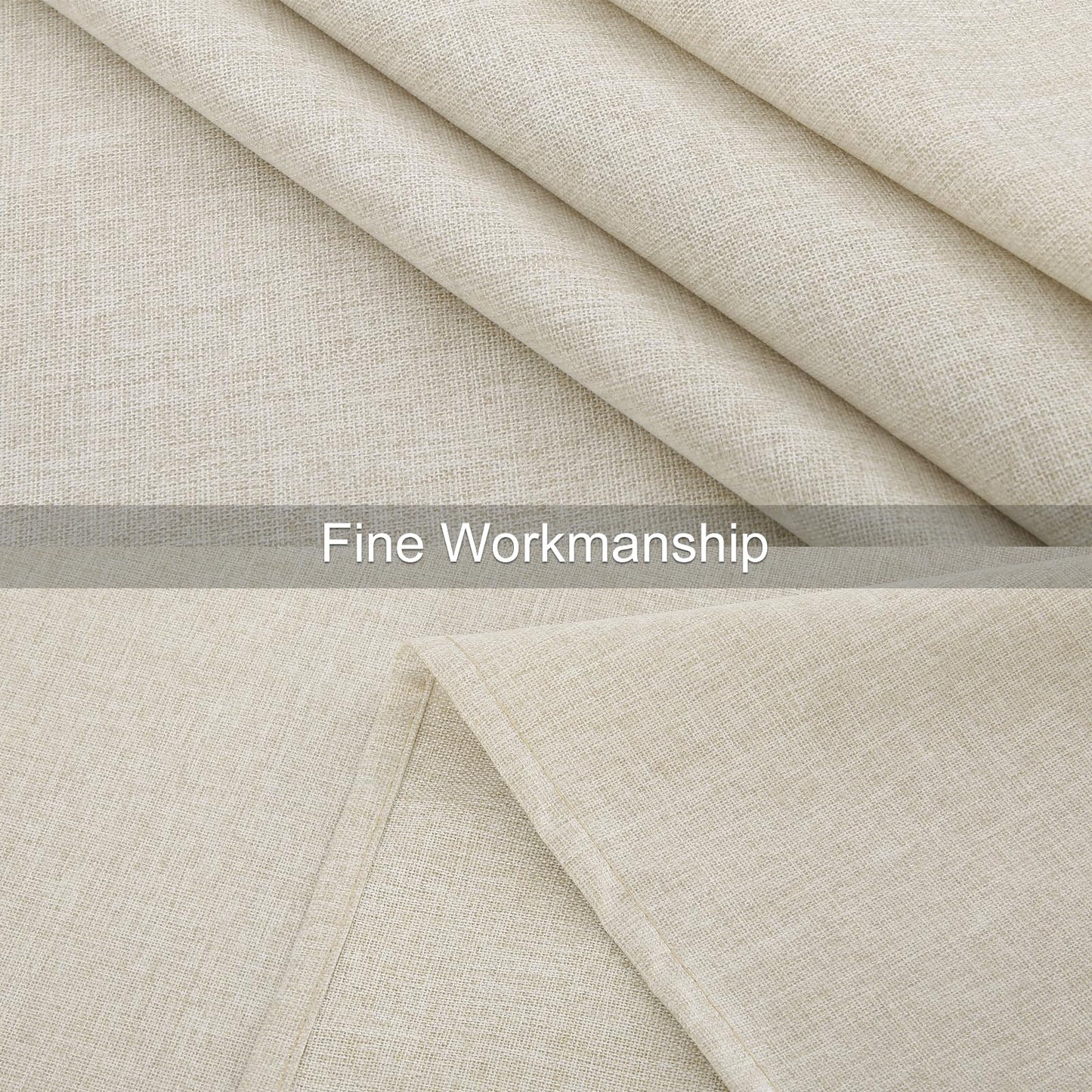 Homaxy Leinenoptik Tischdecke Abwaschbar Lotuseffekt Eckig 100 x 140 cm Tischtuch Leinendecke Wasserabweisend Tafeldecke Tischwäsche Fleckschutz, Beige