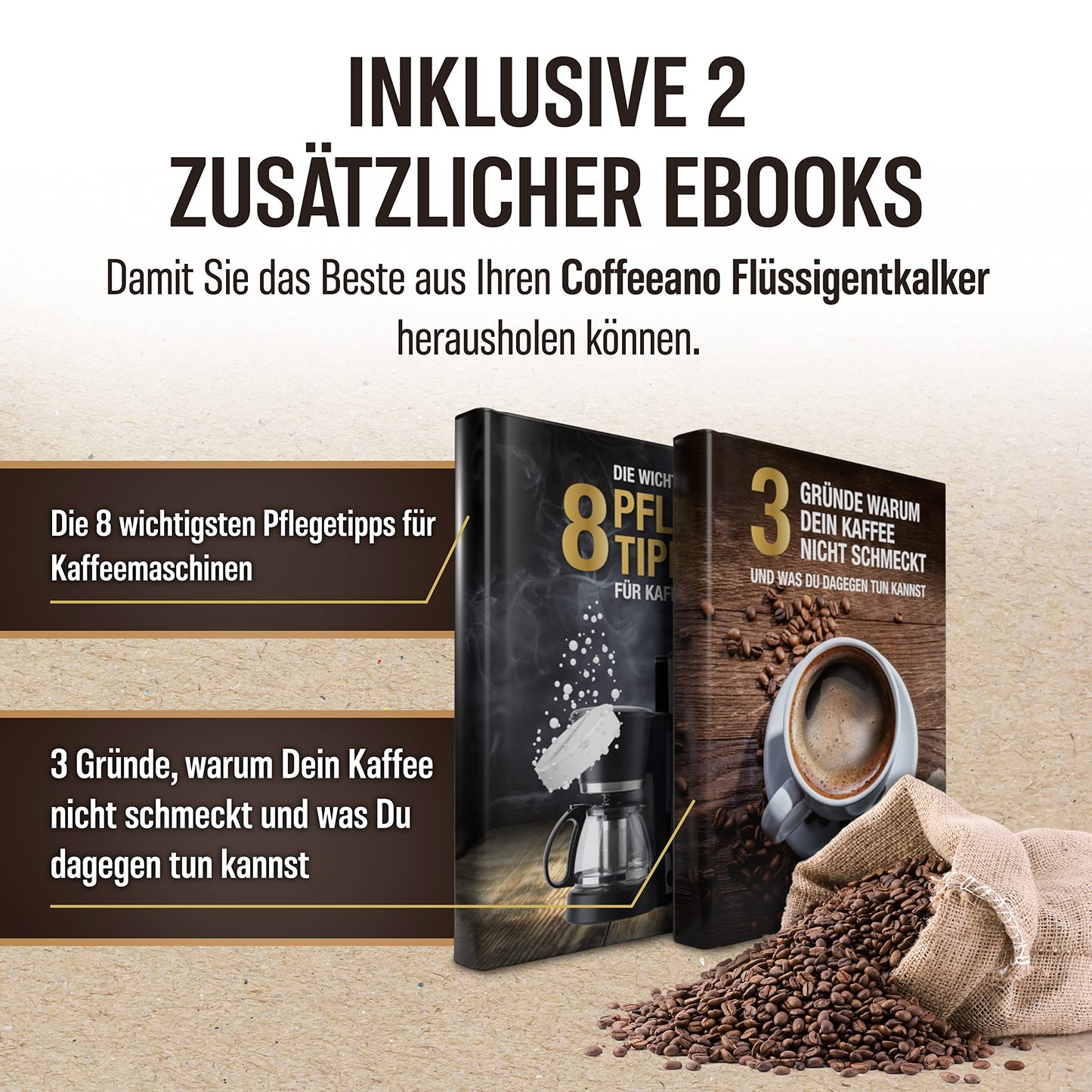 Coffeeano 1000ml Entkalker für Kaffeevollautomaten und Kaffeemaschinen, 8 Anwendungen, für Delonghi, Siemens, EQ Series, Jura, Krups, Bosch, Miele, Melitta, WMF uvm.