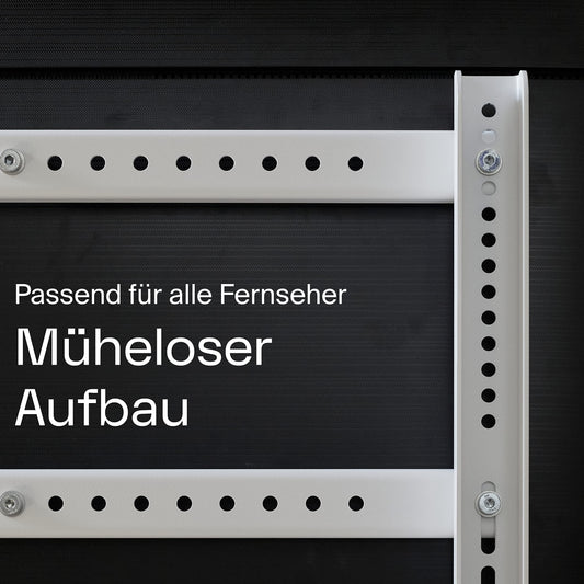 Pedestal Bendy Tall Standfuss für TV 40 bis 70 Zoll | Hochwertiger Fernseher Bodenständer | Modische Fernseh Halterung Stehend | Einzigartige TV-Standfüße (Schwarz)