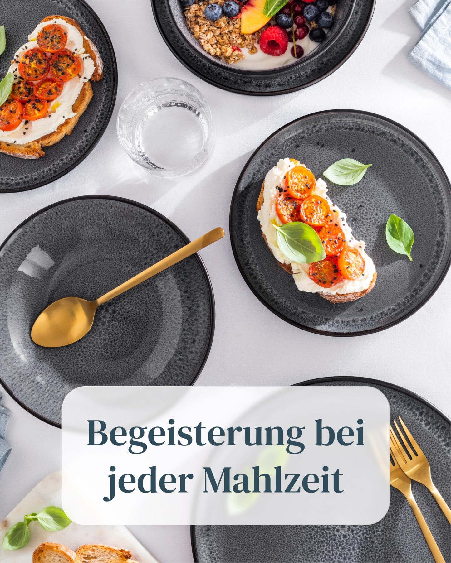 Servierplatte Steingut Ibiza - Hochwertige Mediterrane Servier Teller Groß - Spülmaschinen-, Mikrowellen- und Kratzfest - Serving Plate Oval, Servierteller Groß - Pure Living Geschirr in Grau