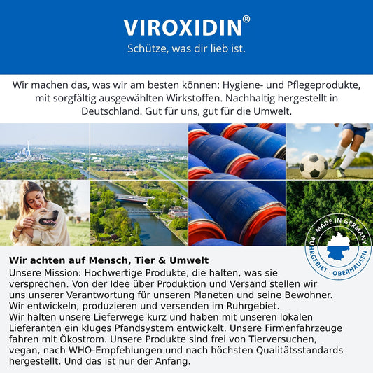 Viroxidin Med Desinfektionsmittel für Hände 5l - VERGLEICHSSIEGER - Handdesinfektionsmittel gegen Bakterien, Viren & Pilze für Hygienische Handdesinfektion - Begrenzt Viruzid PLUS gem. EN 14776