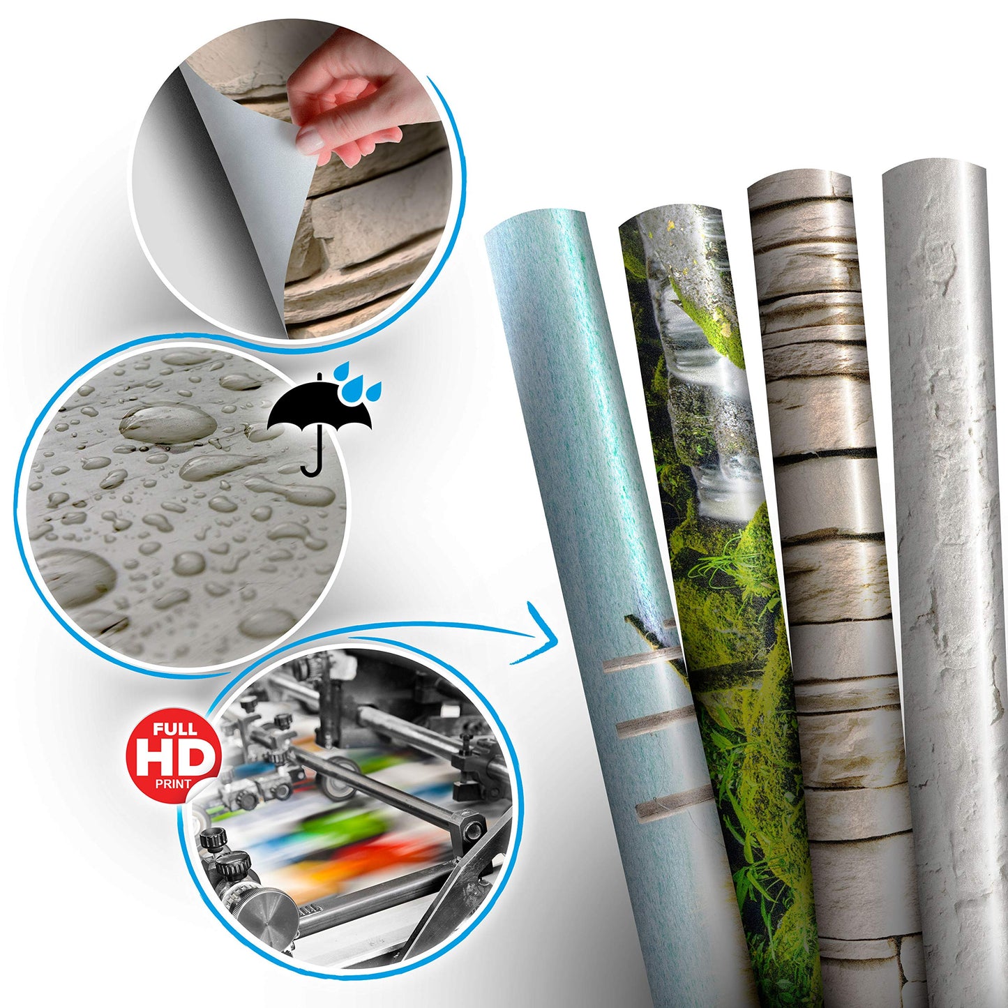 murando - Tapete selbstklebend 10m Wandtattoo dekorative Möbelfolie Dekorfolie Fotofolie Panel Wandaufkleber Wandposter Wandsticker - Kinderzimmer Dinosaurier Dino für Kinder Junge e-B-0013-j-a