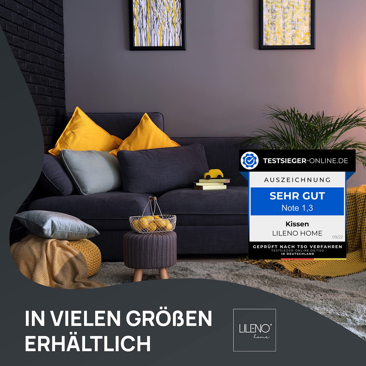 LILENO HOME 4er Set Kissenfüllung 40x40 cm - 40°C waschbares Innenkissen geeignet für Allergiker - Polyester Kisseninlet als Couchkissen, Sofa Kissen, Cocktailkissen und Kopfkissen
