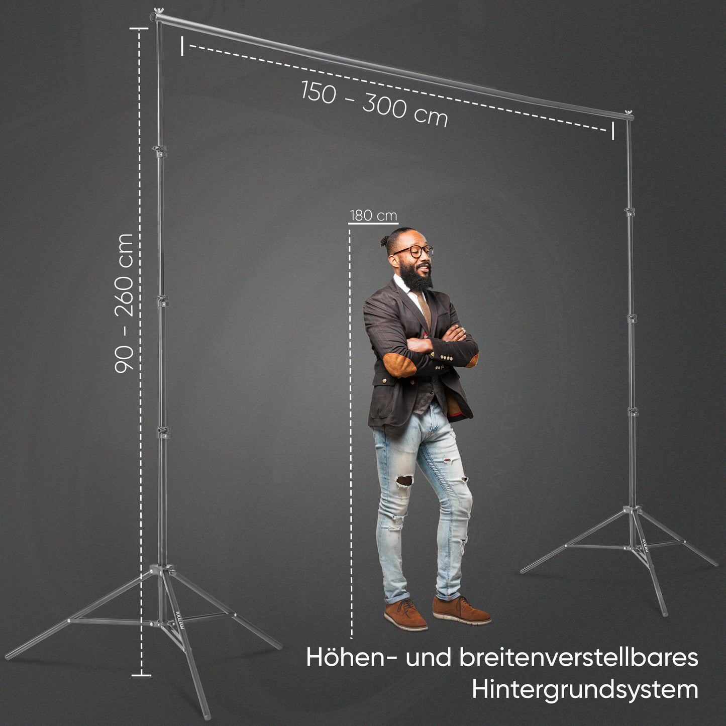 PIXETOOL Fotostudio Set - Greenscreen (3 x 3 m) mit Ständer (0,9 x 2,6 m) - Softbox mit Lampen Set - Green Screen Fotohintergrund - Reflektor - Studiolicht Fotolampe - Streaming Fotografie Zubehör
