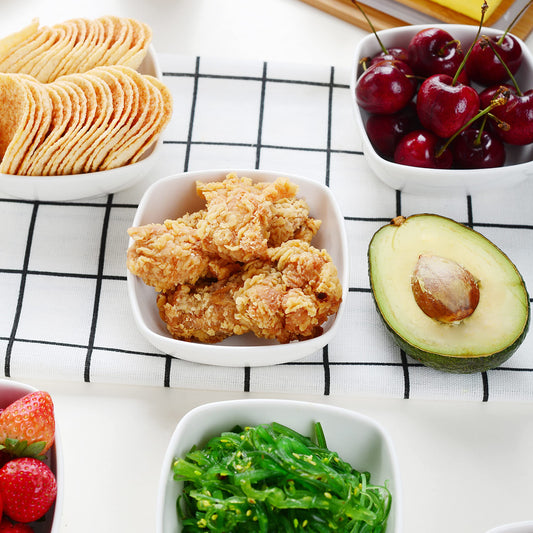 MALACASA, Serie Ramekin.Dish, 12 tlg. Porzellan Weiß Dessert Schalen, kleine Servierschalen, für Soße, Dipping, Souffle, Pudding, Backofen sicher - Platz 4"/10cm/170ml