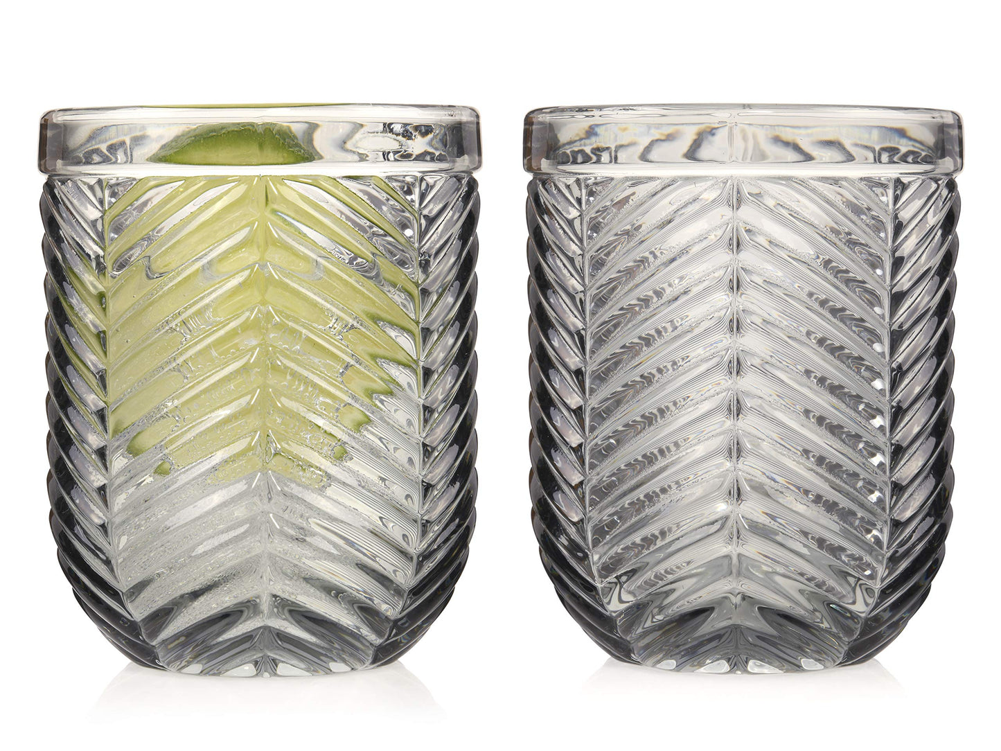 Sänger Trinkgläser Set Porto 6 teiliges Gläser Set für 6 Personen aus Glas, Wasserglas, Mehrfarbig, einzigartiger Schliff, Alltag, Familienessen, Büro, Outdoor Saftgläser Set | 310 ml