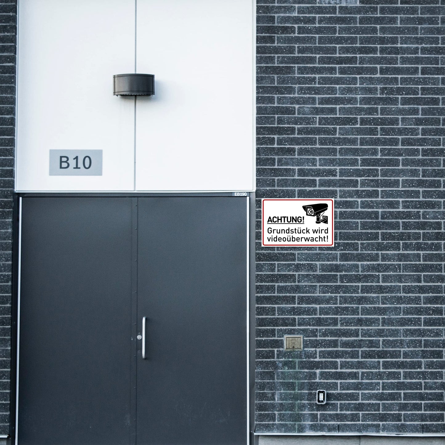 2er Set Achtung Videoüberwachung Schild (30x20 cm Kunststoff) - Schild Videoüberwachung
