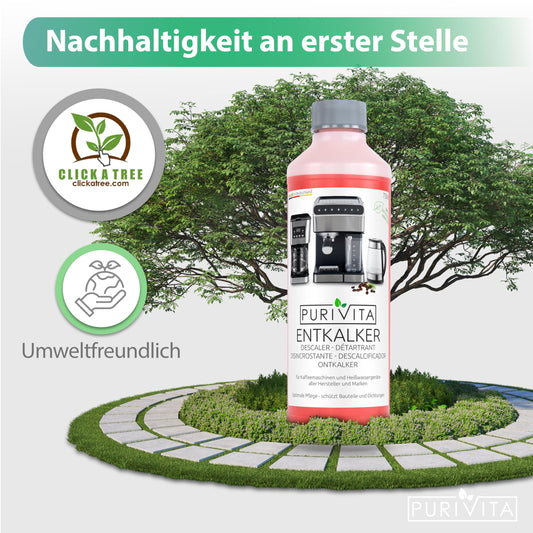 PURIVITA - Universal Entkalker Kaffeevollautomat (3x 750ml) Entkalker Kaffeemaschine für ALLE gängigen Marken - 3 Flaschen