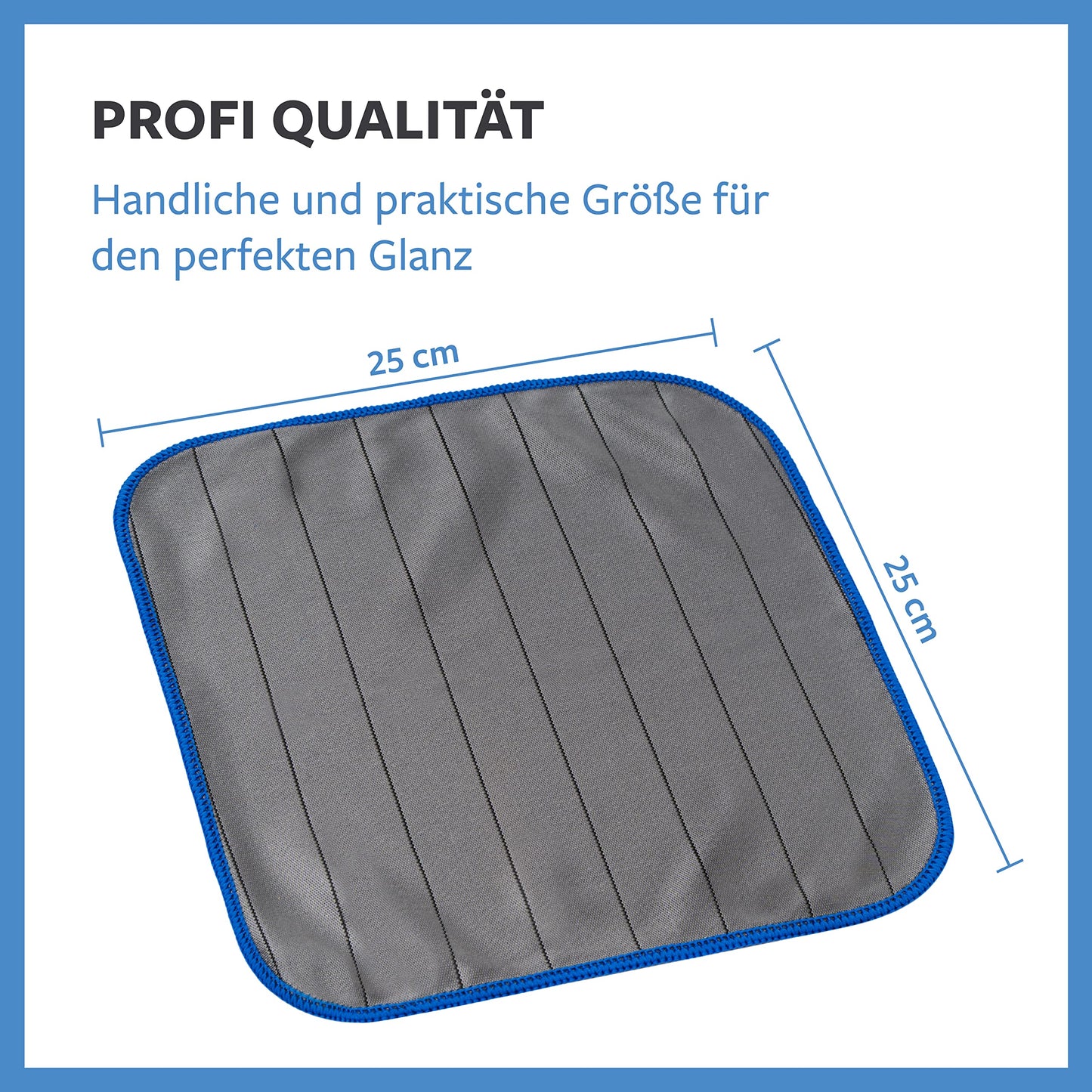 Carbigo® Box 10x Mikrofaser Glastücher – Microfasertuch Glas für streifenfreie Reinigung von Scheiben, Fenster, Gläser – Kristallklare Autoscheiben – Perfekte Microfaser Glastücher 25x25cm (400 GSM)