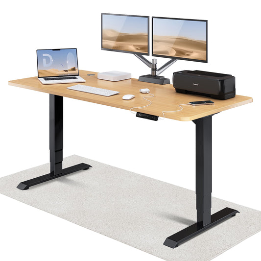 Desktronic Höhenverstellbarer Schreibtisch (180x80cm) - Schreibtisch Höhenverstellbar Elektrisch mit Flüsterleisem Dual-Motor & Touchscreen - Hohe Tragfähigkeit - Stehtisch HomePro