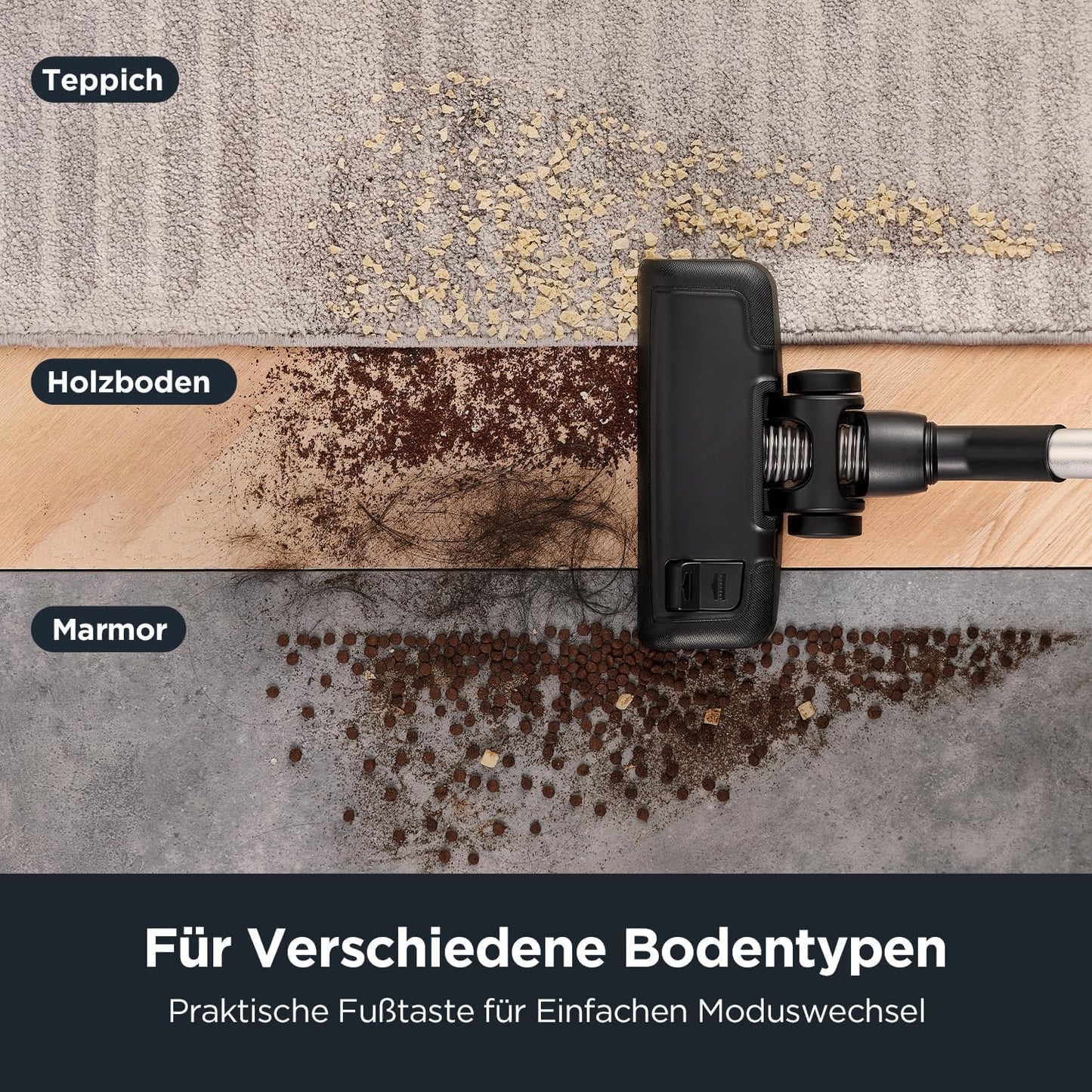 Eureka NEN300 Staubsauger mit Beutel 700W, 62 dB(A) Extreme Silence Bodenstaubsauger, Staubsauger Leistungsstarke mit Hygienefilter und Bodendüse für Hartboden, Parkett, Teppich, Fliesen, 2L