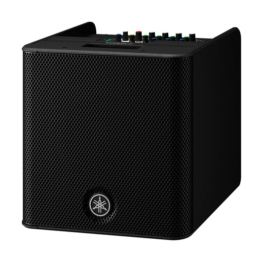 Yamaha STAGEPAS 200 BTR Tragbares PA-System – 180W Class-D Verstärker, 8" Koaxialtreiber, 5-Kanal Digitalmix, Ducker & Feedback-Unterdrückung, Bluetooth-Audio & Fernsteuerung, Inklusive Akku – Schwarz