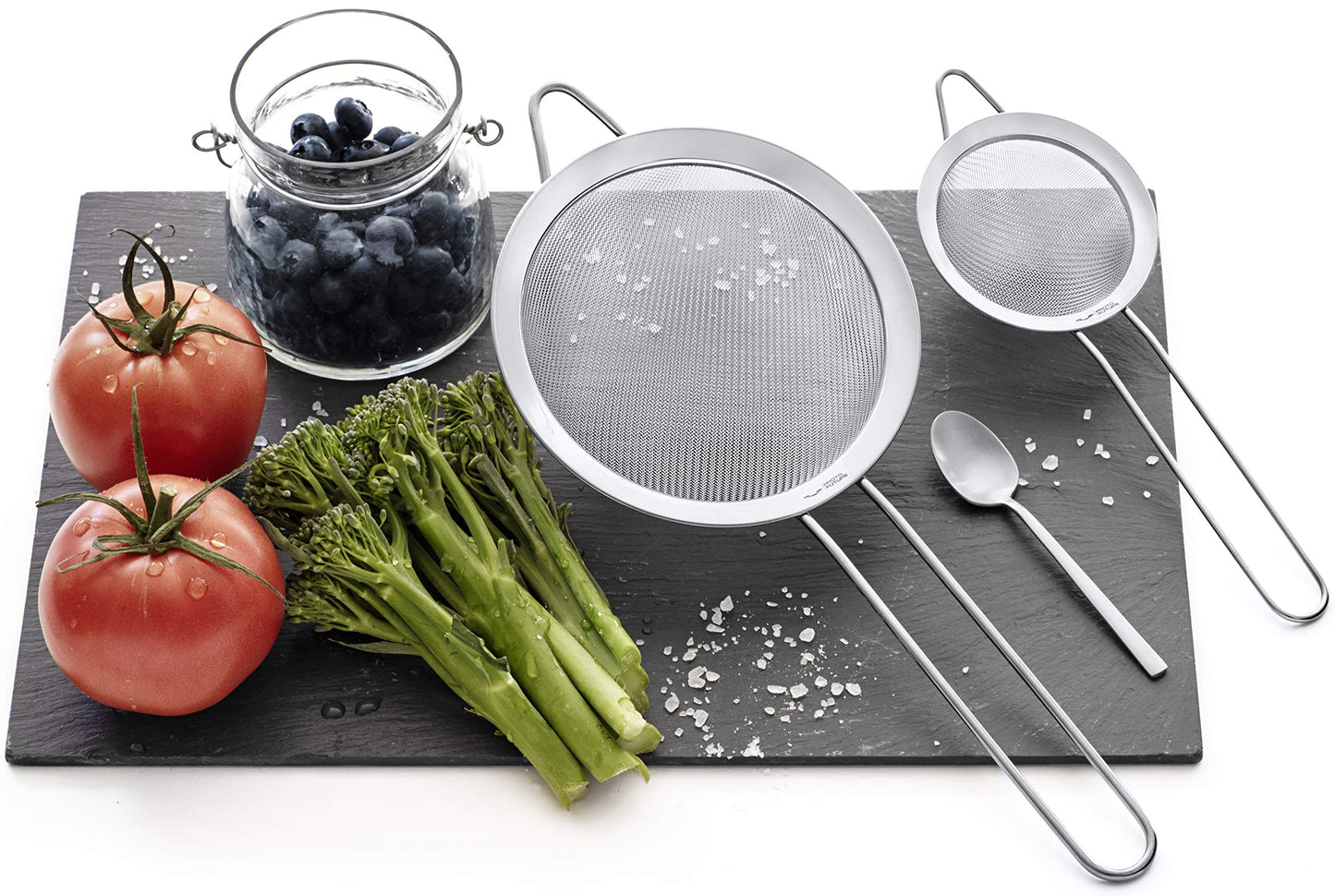 Proto Future Hochwertiges Küchensieb Set, Feinmaschig - 8.5/14/20cm - Premium 304 Edelstahl - Langlebige Siebe, Sieb Set für die Küche