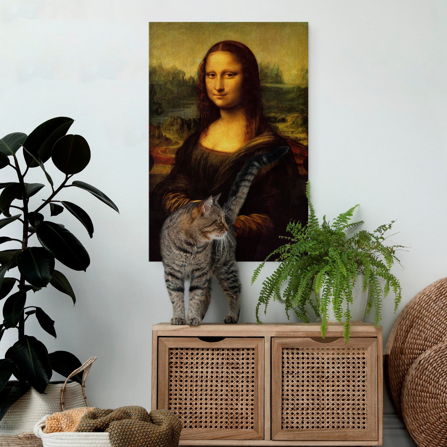 murando - Wandbilder Mona Lisa 60x90 cm 1 tlg - Wand Deko Vlies Leinwand Bilder Groß Wanddeko Wohnzimmer Schlafzimmer KunstdruckeAbstrakt Kunst l-G-10000-b-a