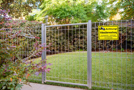 2 Stück - Videoüberwachung Schild (30x20 cm 3 mm Kunststoff) - schild videoüberwachung privatgrundstück - Achtung Videoüberwachung Schild - Warnschilder und Hinweisschilder