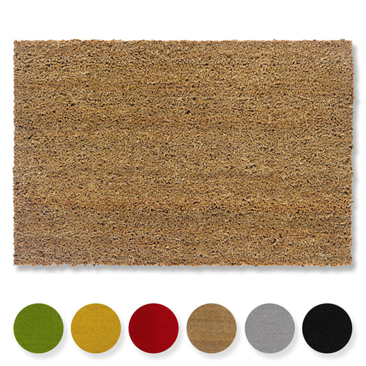 Carpido rutschfeste Kokosmatte - antibakterielle Fussmatte für den überdachten Außenbereich - nachhaltige Naturfaser - 100% Kokos - 40x60 cm - Natur