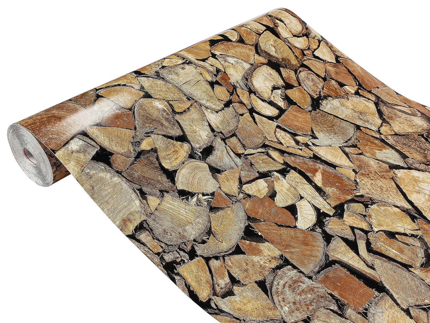 DecoMeister Klebefolie in Holz-Optik Holzfolien Deko-Folien Holzdekor Selbstklebefolie Möbelfolie Selbstklebend Fertigrolle Holz Folie für Möbel Feuerholz 45x200 cm