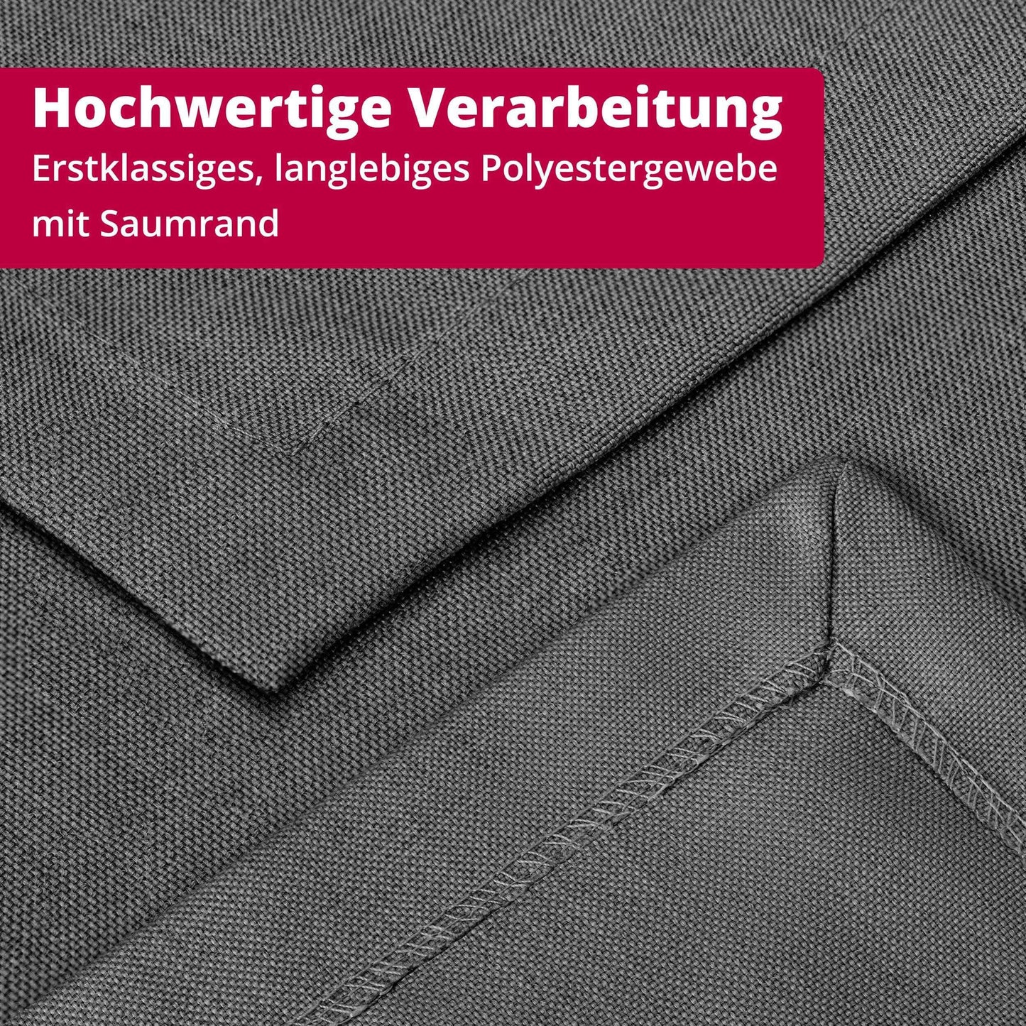 DecoHomeTextil Leinen Optik Farbe Größe wählbar - Eckig 110 x 180 BZW.180x110 BZW. 110x180 cm Grau Anthrazit mit Lotus Effekt Tischdecke mit Fleckschutz Grau Anthrazit TD Eckig