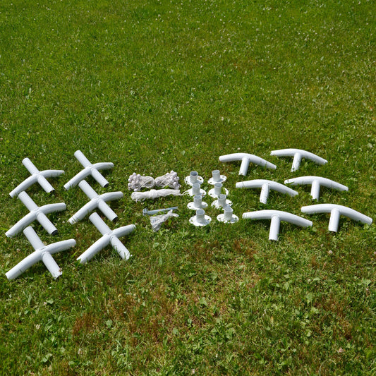 Hochwertiges Festzelt Partyzelt Pavillon 4x6 m weiß mit Seitenteilen für Garten als Unterstand Plane wasserdicht PE Dach 180 g/m² Stahlrohre