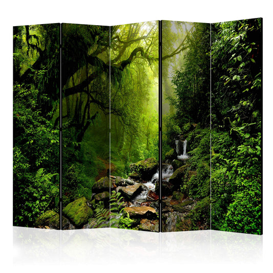 murando - Paravent Raumteiler Innen Wald 225x172 cm einseitig auf Vlies-Leinwand Bedruckt Trennwand Spanische Wand Sichtschutz Raumtrenner Home Office c-B-0193-z-c