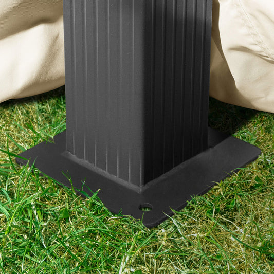 TOOLPORT Gartenpavillon 3x4 m ALU Premium ca. 220g/m² Dachplane wasserdicht Pavillon 4 Seitenteile Gartenzelt Champagner ca. 9x9cm Profil