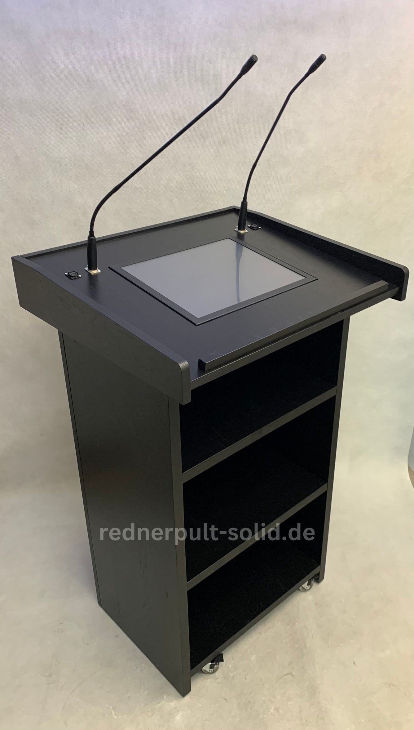 Rednerpult mit Display und Touchscreen – Ideal für Konferenzen und Präsentationen, Modell CRACOW