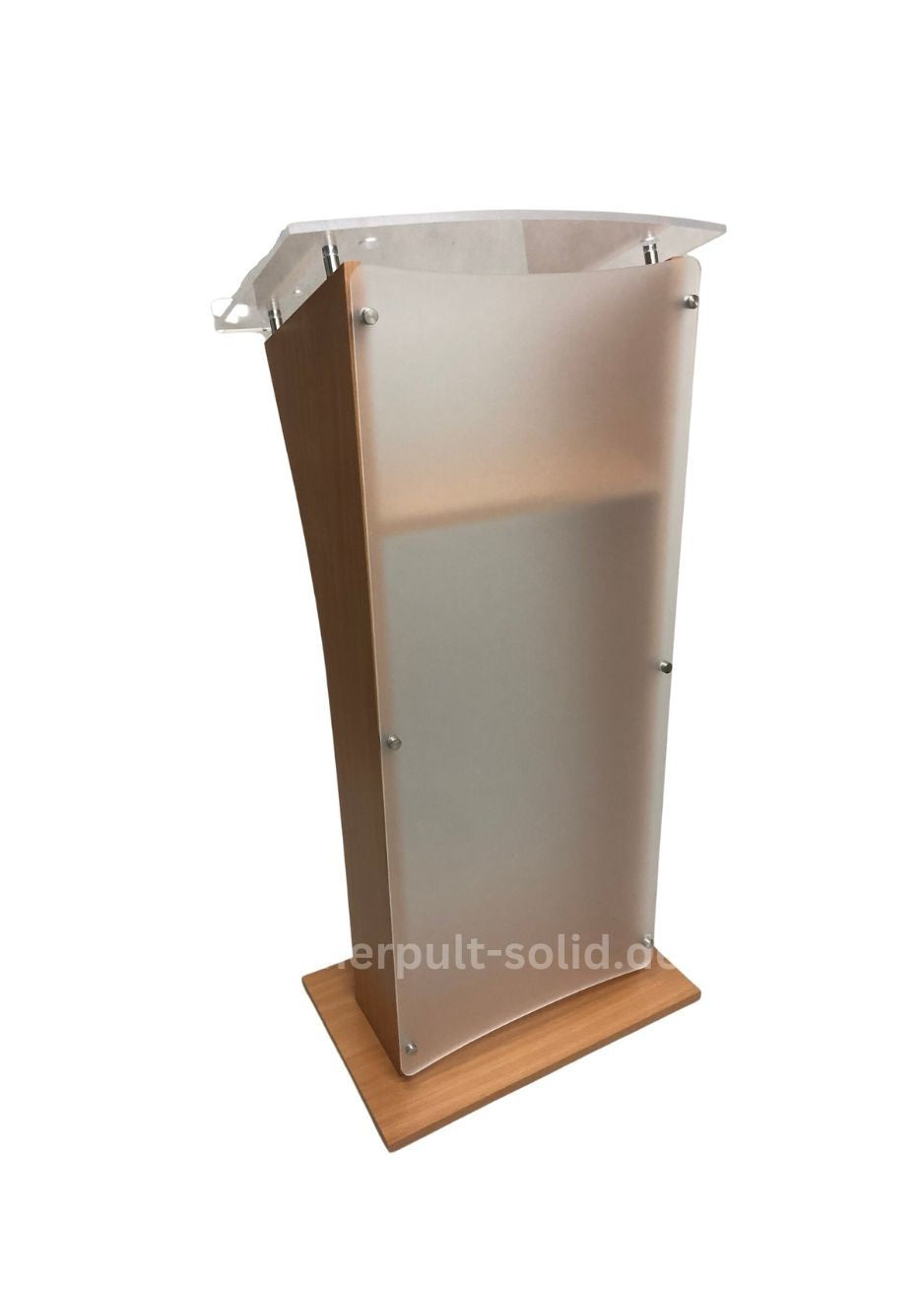 Konferenzpult aus Möbelplatte mit Acrylglasfront - BARCELONA II