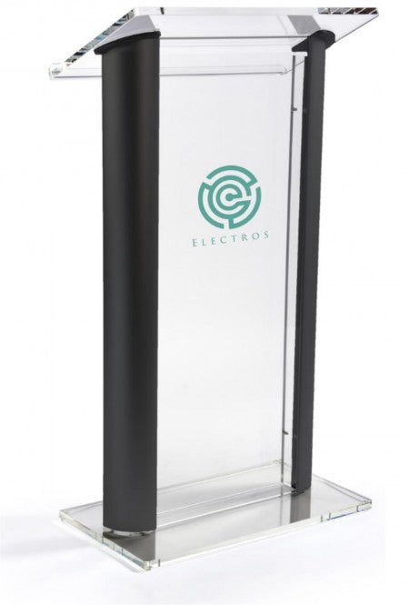 Rednerpult BERLIN – elegantes Rednerpult aus Aluminium und Acryl